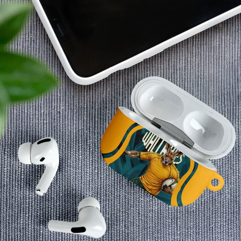 Personalized Wallabies Rugby AirPods Case Australian Wallaby Kangaroo Team Graphic