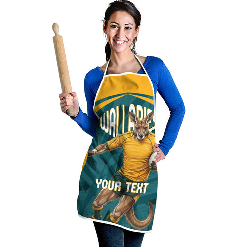 Personalized Wallabies Rugby Apron Australian Wallaby Kangaroo Team Graphic