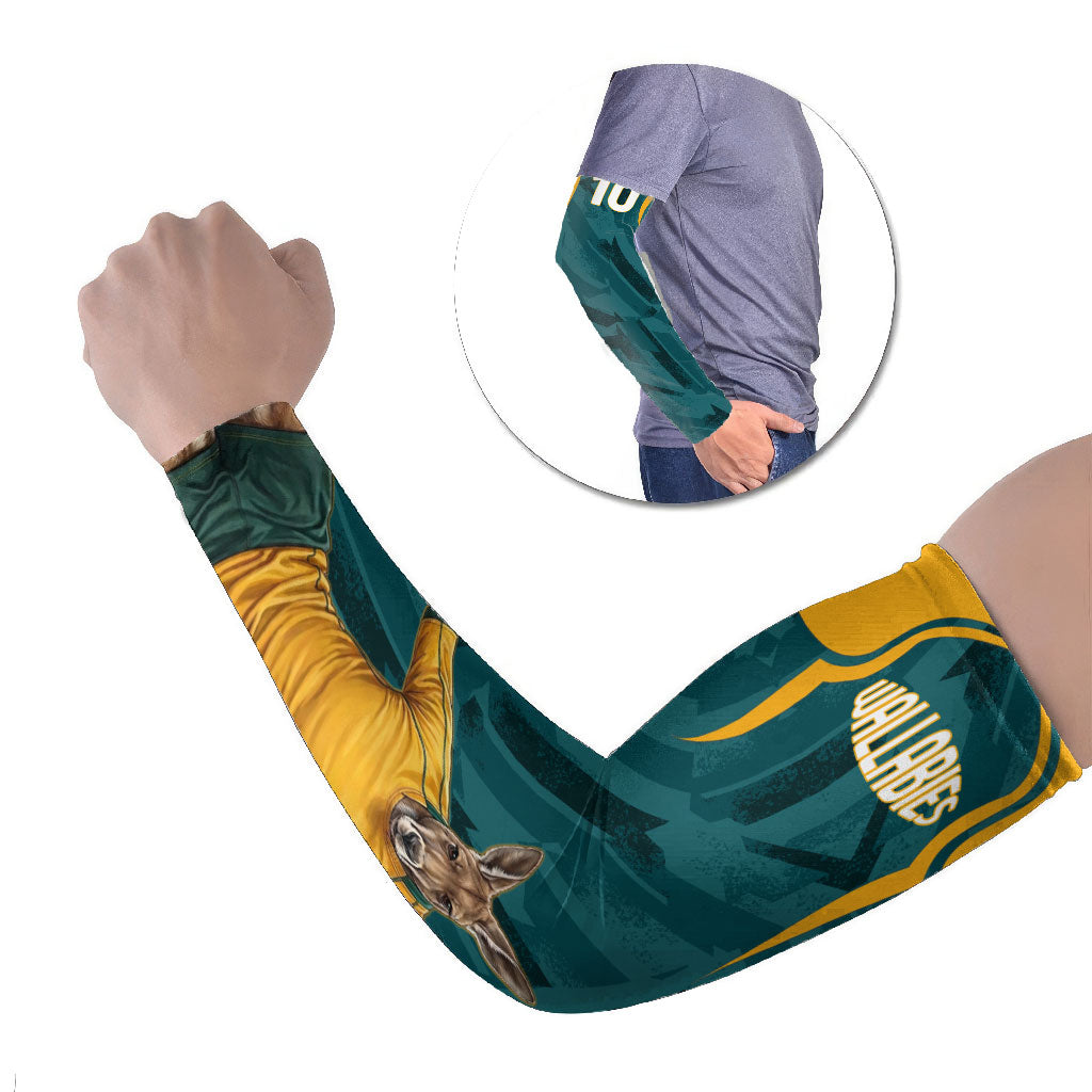 Personalized Wallabies Rugby Arm Sleeves Australian Wallaby Kangaroo Team Graphic