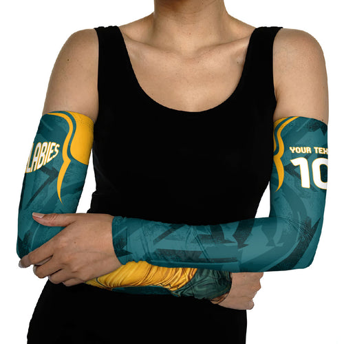 Personalized Wallabies Rugby Arm Sleeves Australian Wallaby Kangaroo Team Graphic