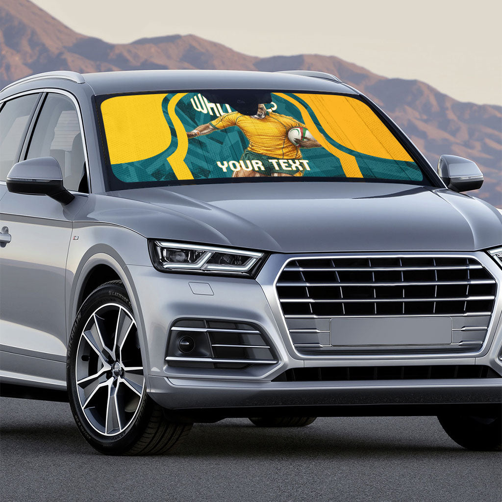 Personalized Wallabies Rugby Auto Sun Shade Australian Wallaby Kangaroo Team Graphic