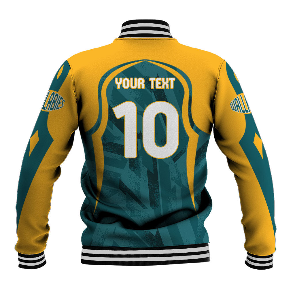 Personalized Wallabies Rugby Baseball Jacket Australian Wallaby Kangaroo Team Graphic
