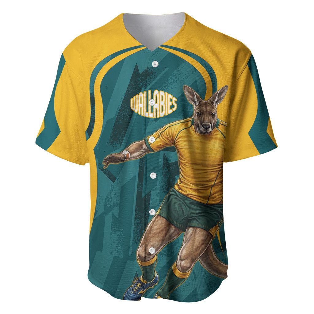 Personalized Wallabies Rugby Baseball Jersey Australian Wallaby Kangaroo Team Graphic