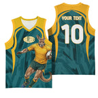 Personalized Wallabies Rugby Basketball Jersey Australian Wallaby Kangaroo Team Graphic