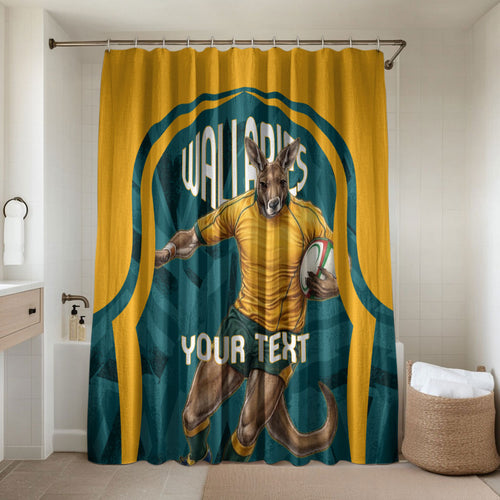 Personalized Wallabies Rugby Bathroom Set Australian Wallaby Kangaroo Team Graphic