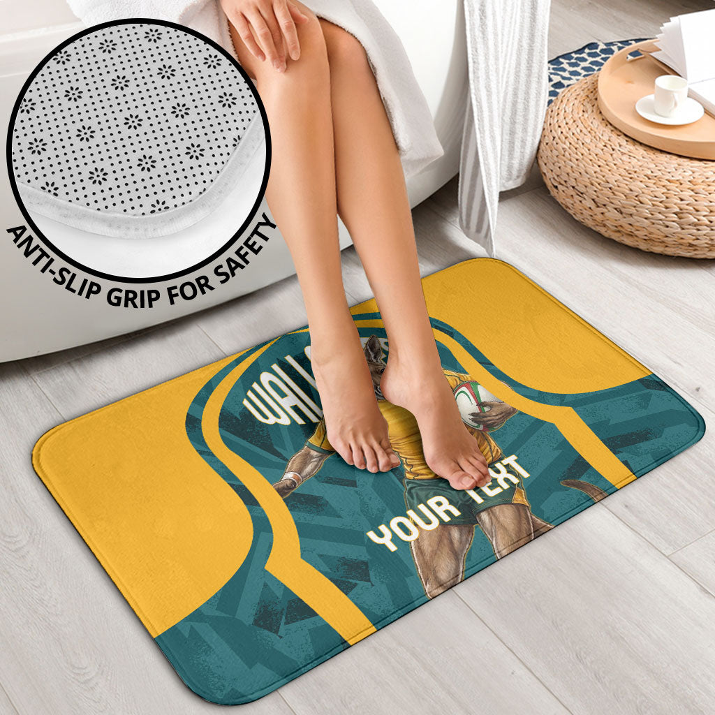 Personalized Wallabies Rugby Bathroom Set Australian Wallaby Kangaroo Team Graphic