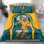 Personalized Wallabies Rugby Bedding Set Australian Wallaby Kangaroo Team Graphic