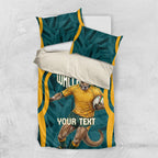 Personalized Wallabies Rugby Bedding Set Australian Wallaby Kangaroo Team Graphic