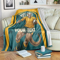 Personalized Wallabies Rugby Blanket Australian Wallaby Kangaroo Team Graphic