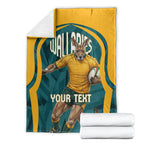 Personalized Wallabies Rugby Blanket Australian Wallaby Kangaroo Team Graphic