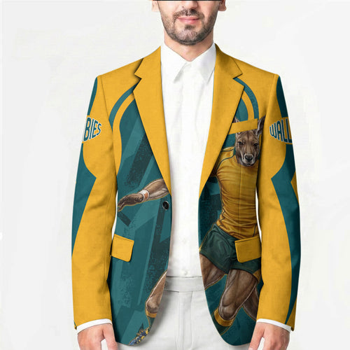 Personalized Wallabies Rugby Blazer Australian Wallaby Kangaroo Team Graphic
