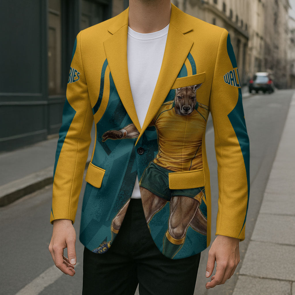 Personalized Wallabies Rugby Blazer Australian Wallaby Kangaroo Team Graphic
