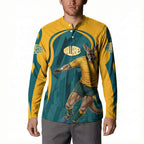 Personalized Wallabies Rugby Button Sweatshirt Australian Wallaby Kangaroo Team Graphic