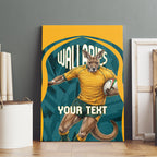 Personalized Wallabies Rugby Canvas Wall Art Australian Wallaby Kangaroo Team Graphic