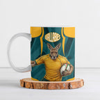 Personalized Wallabies Rugby Ceramic Mug Australian Wallaby Kangaroo Team Graphic