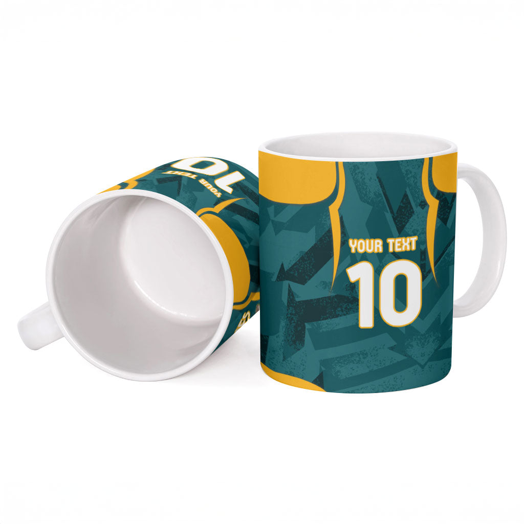 Personalized Wallabies Rugby Ceramic Mug Australian Wallaby Kangaroo Team Graphic