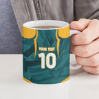 Personalized Wallabies Rugby Ceramic Mug Australian Wallaby Kangaroo Team Graphic