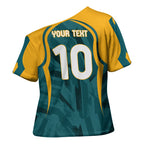 Personalized Wallabies Rugby Cross Shoulder Shirt Australian Wallaby Kangaroo Team Graphic
