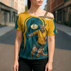 Personalized Wallabies Rugby Cross Shoulder Shirt Australian Wallaby Kangaroo Team Graphic