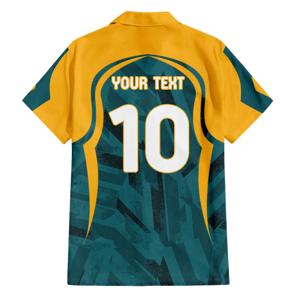 Personalized Wallabies Rugby Family Matching Off Shoulder Maxi Dress and Hawaiian Shirt Australian Wallaby Kangaroo Team Graphic