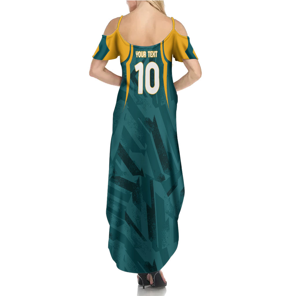 Personalized Wallabies Rugby Family Matching Summer Maxi Dress and Hawaiian Shirt Australian Wallaby Kangaroo Team Graphic
