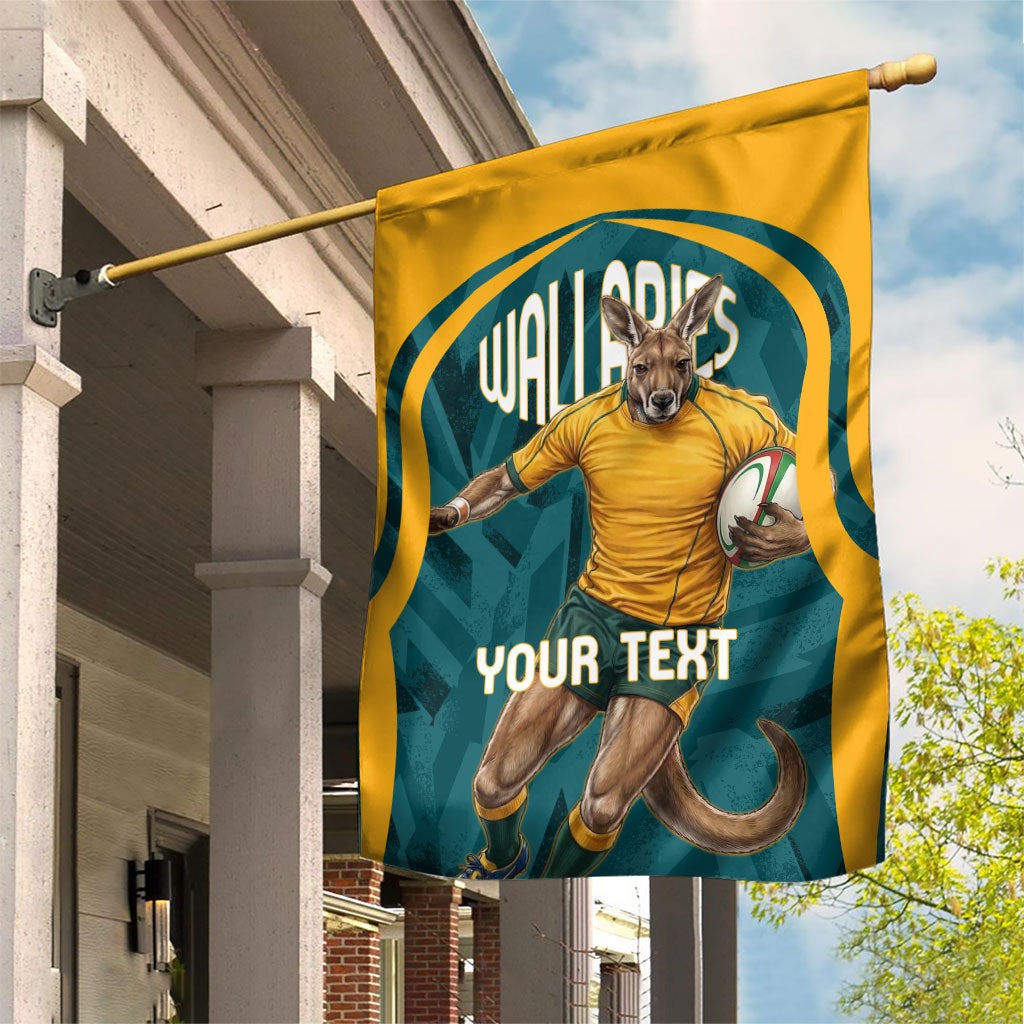 Personalized Wallabies Rugby Garden Flag Australian Wallaby Kangaroo Team Graphic