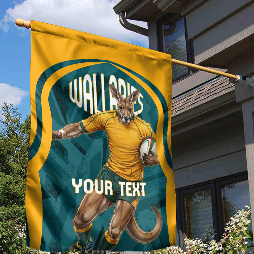Personalized Wallabies Rugby Garden Flag Australian Wallaby Kangaroo Team Graphic