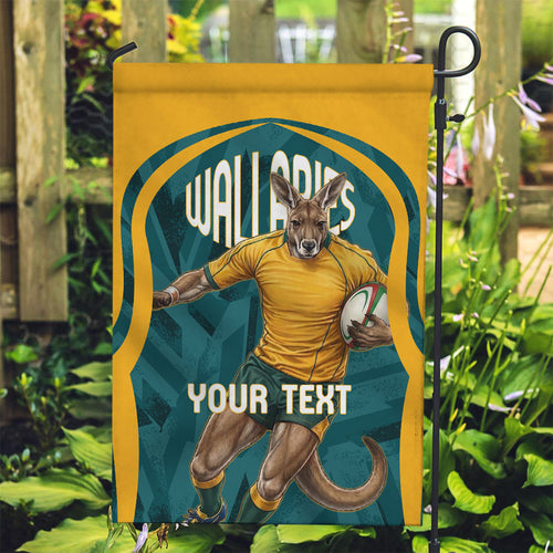 Personalized Wallabies Rugby Garden Flag Australian Wallaby Kangaroo Team Graphic