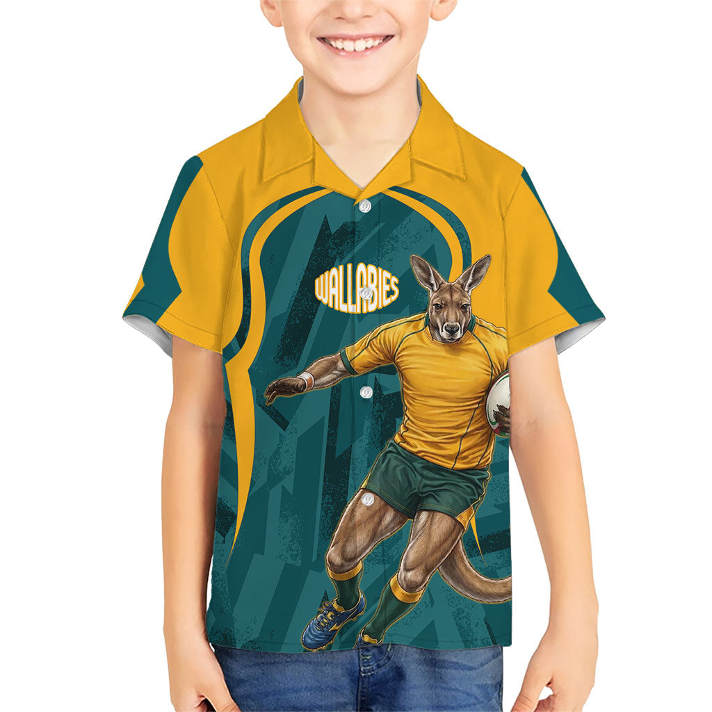 Personalized Wallabies Rugby Hawaiian Shirt Australian Wallaby Kangaroo Team Graphic