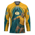 Personalized Wallabies Rugby Hockey Jersey Australian Wallaby Kangaroo Team Graphic