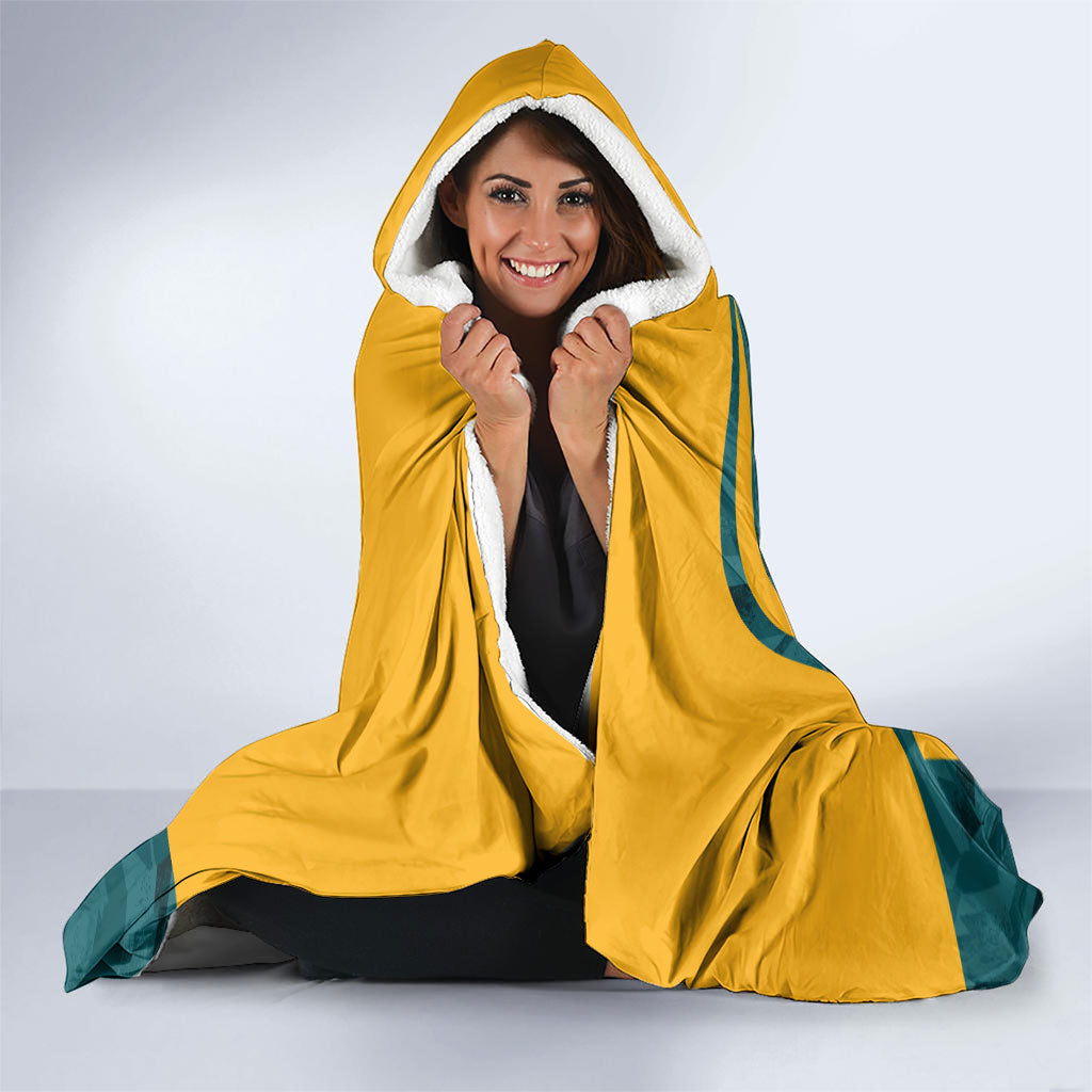 Personalized Wallabies Rugby Hooded Blanket Australian Wallaby Kangaroo Team Graphic