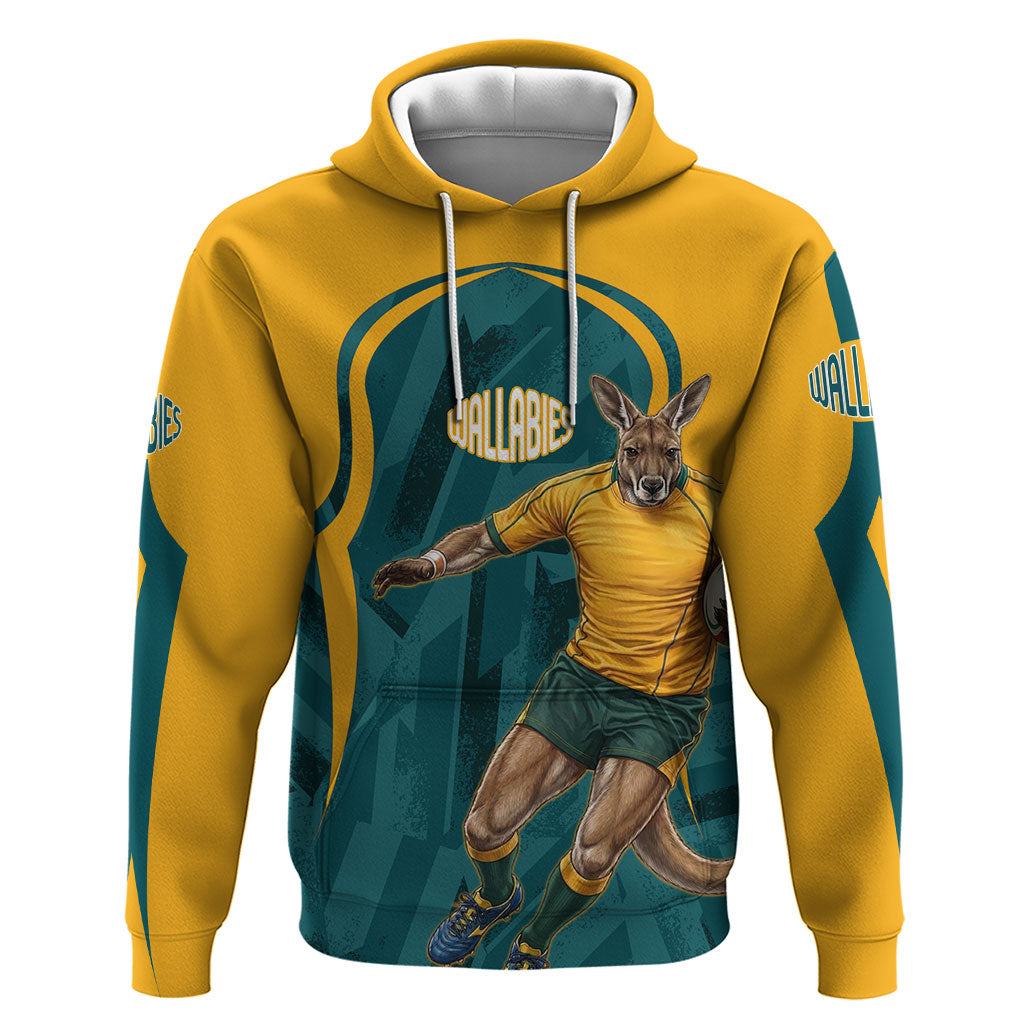 Personalized Wallabies Rugby Hoodie Australian Wallaby Kangaroo Team Graphic