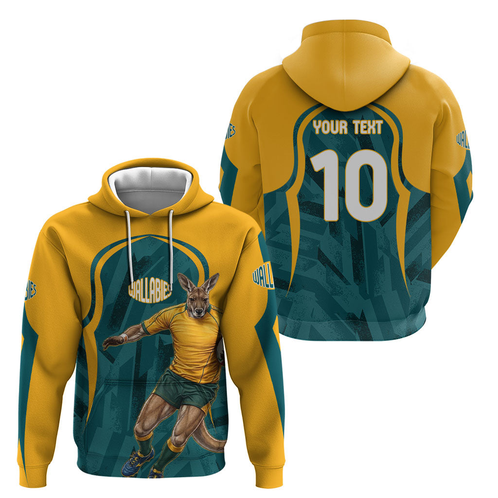 Personalized Wallabies Rugby Hoodie Australian Wallaby Kangaroo Team Graphic