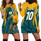 Personalized Wallabies Rugby Hoodie Dress Australian Wallaby Kangaroo Team Graphic