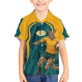 Personalized Wallabies Rugby Kid Hawaiian Shirt Australian Wallaby Kangaroo Team Graphic