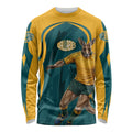 Personalized Wallabies Rugby Long Sleeve Shirt Australian Wallaby Kangaroo Team Graphic