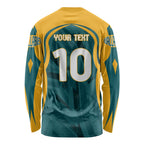 Personalized Wallabies Rugby Long Sleeve Shirt Australian Wallaby Kangaroo Team Graphic