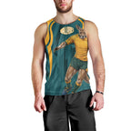 Personalized Wallabies Rugby Men Tank Top Australian Wallaby Kangaroo Team Graphic