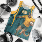 Personalized Wallabies Rugby Men Tank Top Australian Wallaby Kangaroo Team Graphic