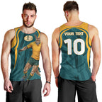 Personalized Wallabies Rugby Men Tank Top Australian Wallaby Kangaroo Team Graphic