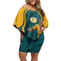Personalized Wallabies Rugby Off Shoulder Short Dress Australian Wallaby Kangaroo Team Graphic