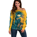 Personalized Wallabies Rugby Off Shoulder Sweater Australian Wallaby Kangaroo Team Graphic