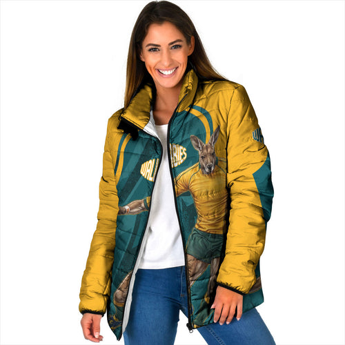 Personalized Wallabies Rugby Padded Jacket Australian Wallaby Kangaroo Team Graphic