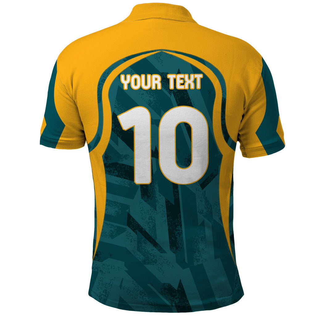 Personalized Wallabies Rugby Polo Shirt Australian Wallaby Kangaroo Team Graphic