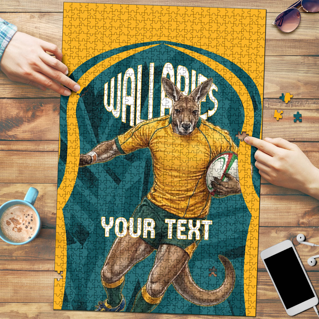Personalized Wallabies Rugby Puzzle Australian Wallaby Kangaroo Team Graphic