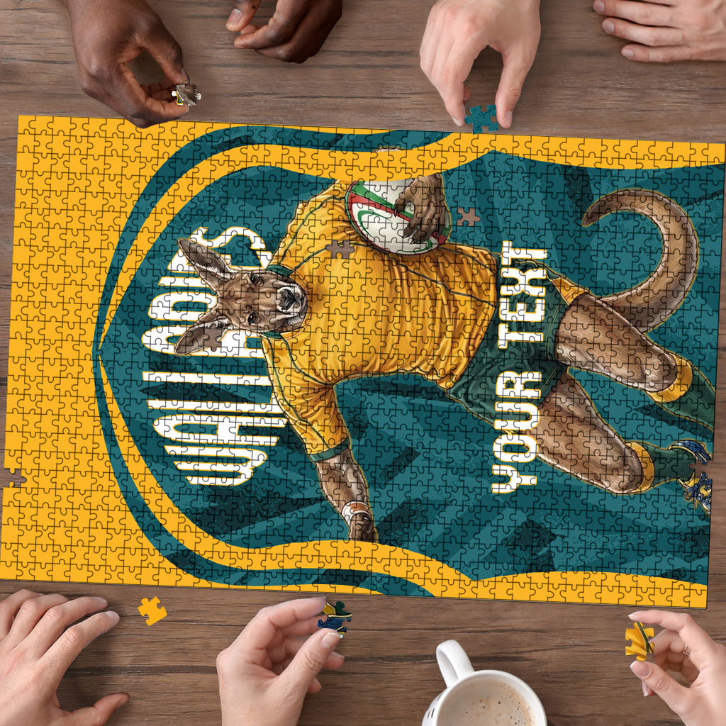 Personalized Wallabies Rugby Puzzle Australian Wallaby Kangaroo Team Graphic