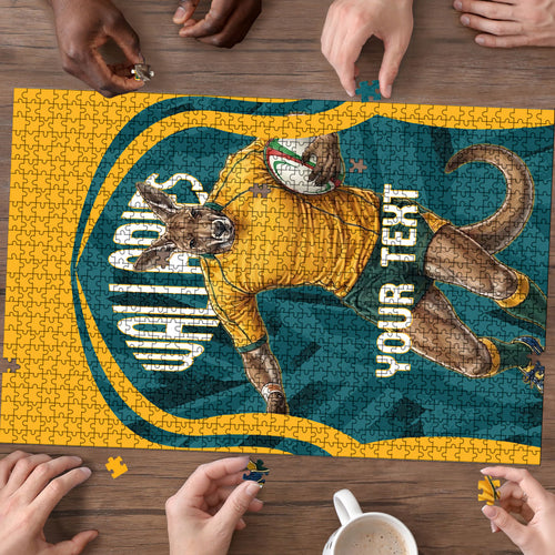 Personalized Wallabies Rugby Puzzle Australian Wallaby Kangaroo Team Graphic