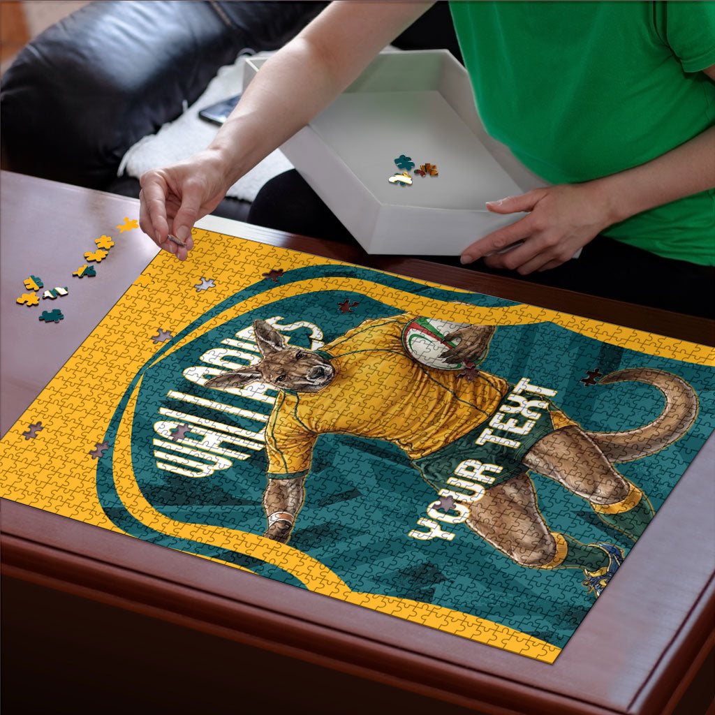 Personalized Wallabies Rugby Puzzle Australian Wallaby Kangaroo Team Graphic