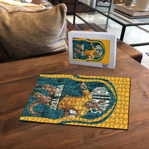 Personalized Wallabies Rugby Puzzle Australian Wallaby Kangaroo Team Graphic