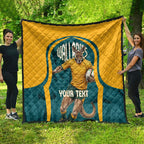 Personalized Wallabies Rugby Quilt Australian Wallaby Kangaroo Team Graphic